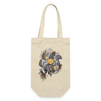 Noir Blossoms Accents d’orange - Sac à bouteille - nature - Devant