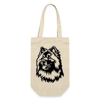 Eurasier Kopf - Geschenkbeutel für Flaschen - Natur - Vorne