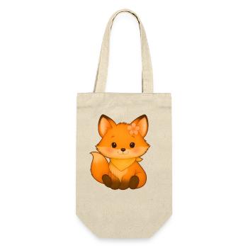 Little fox with flower and collar - Gift Bag for Bottles - nature - Front