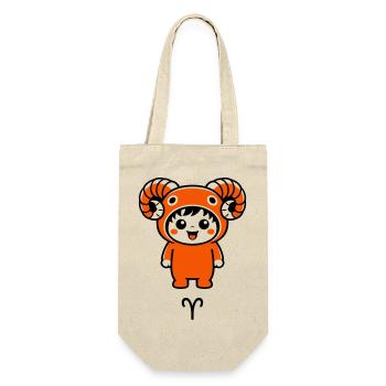 Signe du zodiaque Bélier dans le style kawaii - Sac à bouteille - nature - Devant