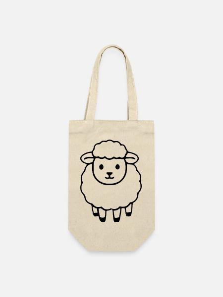 Schaf Schäfchen Lamm - Geschenkbeutel für Flaschen - Natur