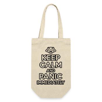 Panic Immediately - Funny Sarcastic Meme - Gift Bag for Bottles - nature - Front