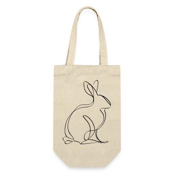 Art Bunny – Art Meets Decoration - Gift Bag for Bottles - nature - Front