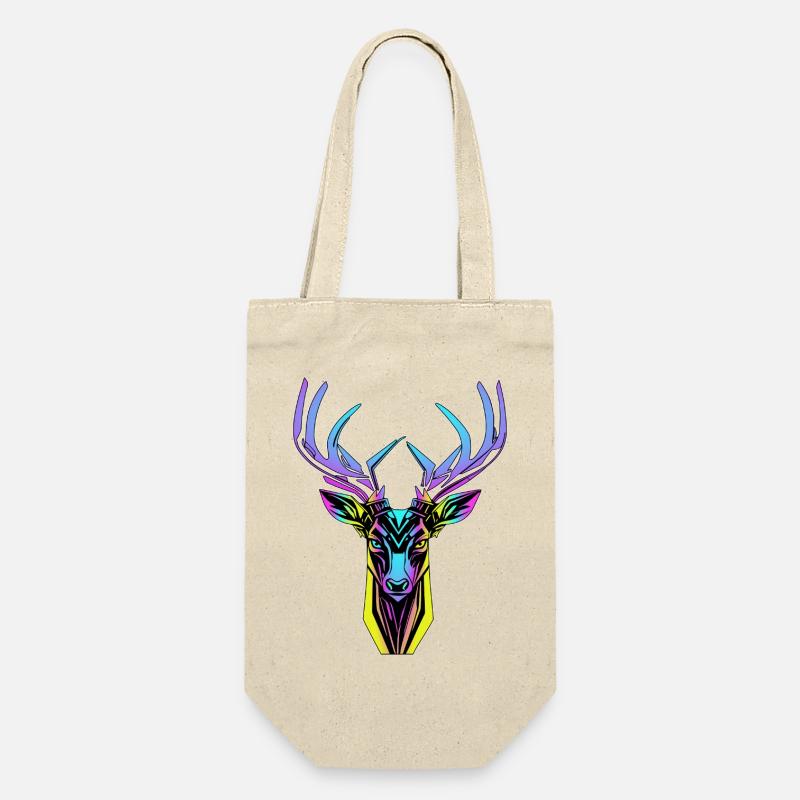 Tête de Cerf Néon - Sac à bouteille - nature