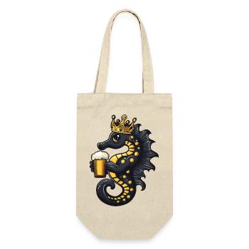 Seahorse Beer King - Gift Bag for Bottles - nature - Front