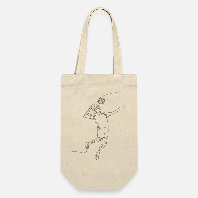 Volleyball Design - Geschenkbeutel für Flaschen - Natur