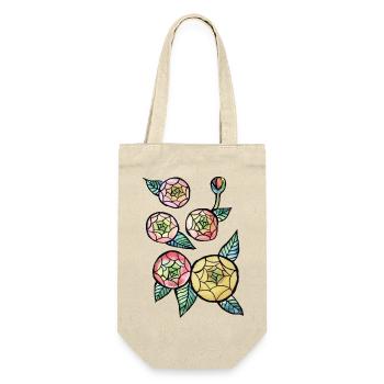 Buntglas-Bloom-Trio - Geschenkbeutel für Flaschen - Natur - Vorne
