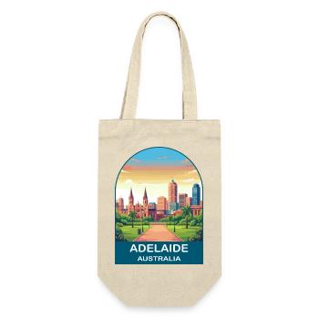 Adelaide Australien Stadt-Skyline-Reiseplakat - Geschenkbeutel für Flaschen - Natur - Vorne