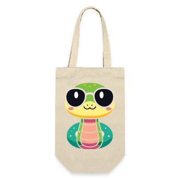 Serpent Mignon Kawaii Cool - Sac à bouteille - nature - Devant