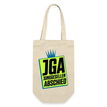 Junggesellenabschied JGA Neon Design - Geschenkbeutel für Flaschen - Natur - Vorne