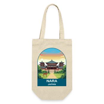 Temple de Nara au Japon et Art de voyage vintage des cerfs - Sac à bouteille - nature - Devant