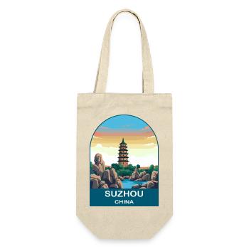 Suzhou China Klassischer Garten Vintage-Reisekunst - Geschenkbeutel für Flaschen - Natur - Vorne