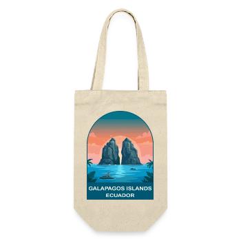 Galapagos Islands Ecuador Vintage Travel Poster - Gift Bag for Bottles - nature - Front