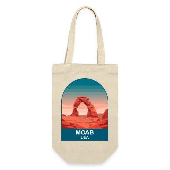 Moab USA Vintage-Reiseposter-Kunst - Geschenkbeutel für Flaschen - Natur - Vorne
