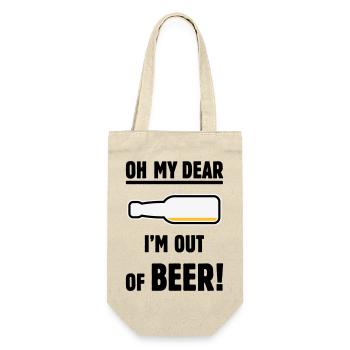 Oh mein Lieber – ich habe kein Bier mehr! (Ale Lager / POS 3C) - Geschenkbeutel für Flaschen - Natur - Vorne
