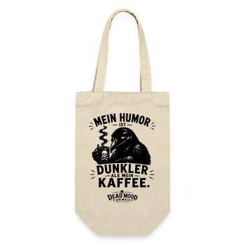 Lustiges Raben Design Schwarzer Humor & Sarkasmus - Geschenkbeutel für Flaschen - Natur - Vorne