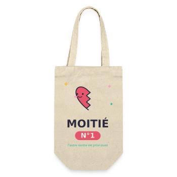 Moitié Coeur N°1 Sourire - Sac à bouteille - nature - Devant