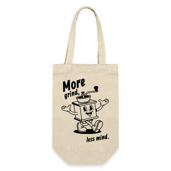 More grind, less mind! - Geschenkbeutel für Flaschen - Natur - Vorne