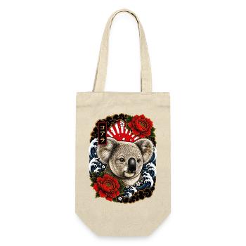 Koala im japanischen Irezumi Tattoo Stil - Geschenkbeutel für Flaschen - Natur - Vorne
