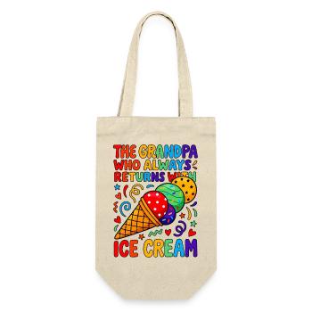 Opa kommt immer mit Eiscreme - Gift Bag for Bottles - nature - Front