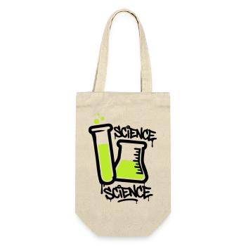 Chemistry Test Tube Logo - Gift Bag for Bottles - nature - Front