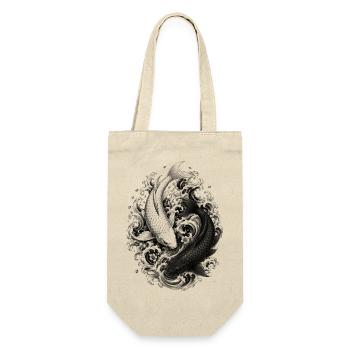 Deux koi en yin yang dans le style artistique Irezumi - Sac à bouteille - nature - Devant