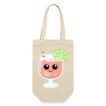 Pink summer drink with lime in aperitif glass - Gift Bag for Bottles - nature - Front
