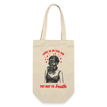 Liebe in der Luft - Geschenkbeutel für Flaschen - Natur - Vorne