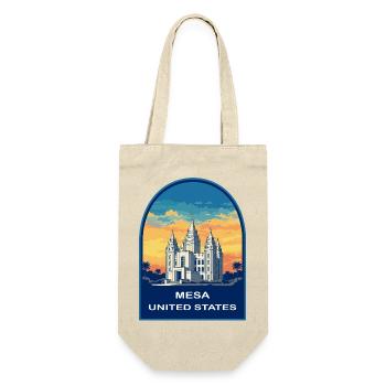 Mesa Arizona USA Tempel Reiseabzeichen Sonnenuntergang - Geschenkbeutel für Flaschen - Natur - Vorne