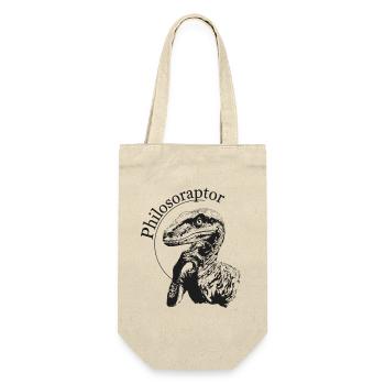 Philosoraptor - Geschenkbeutel für Flaschen - Natur - Vorne