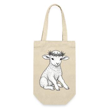 Lamm Gottes – Hoffnung - Geschenkbeutel für Flaschen - Natur - Vorne