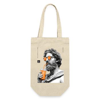 Thinking and drinkin - Geschenkbeutel für Flaschen - Natur - Vorne