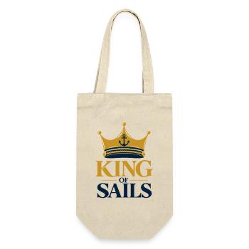 King of Sails – König der Segler - Geschenkbeutel für Flaschen - Natur - Vorne