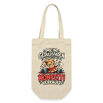 Geduldsfaden Konfetti - Geschenkbeutel für Flaschen - Natur - Vorne