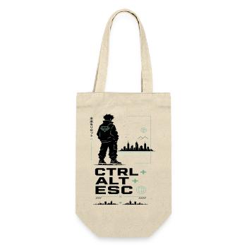 Ctrl Alt ESC Neoncity - Geschenkbeutel für Flaschen - Natur - Vorne