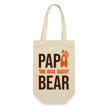 Papá Oso: El Real Daddy - Geschenkbeutel für Flaschen - Natur - Vorne