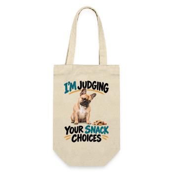  Im Judging Your Snack Choices Französische - Geschenkbeutel für Flaschen - Natur - Vorne