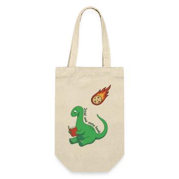 Nur noch ein Buch Dinosaurier - Geschenkbeutel für Flaschen - Natur - Vorne