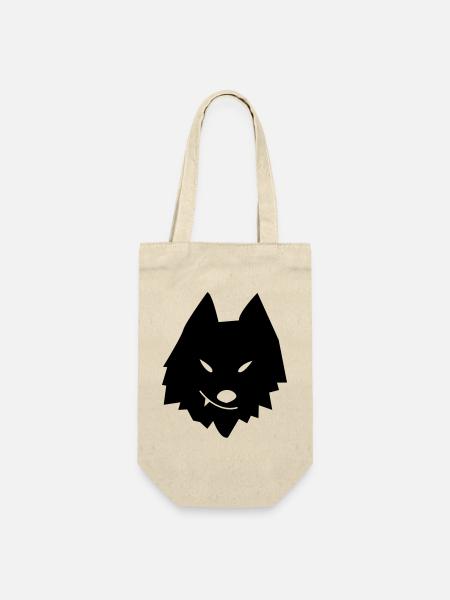 Wolfskopf Stilisiert - Geschenkbeutel für Flaschen - Natur