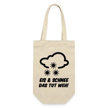 Winter Eis Schnee Spruch lustig Geschenk - Geschenkbeutel für Flaschen - Natur - Vorne