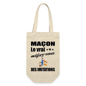 Maçon le vrai méfiez-vous des imitations t-shirt - Sac à bouteille - nature - Devant