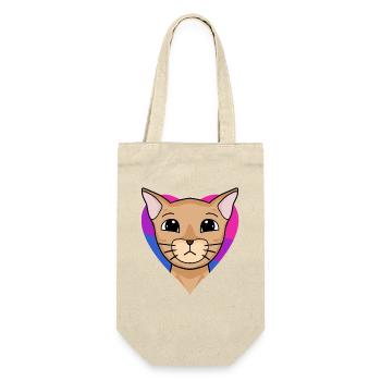 Bisexuell Abessinierkatze Katze Geschenk - Geschenkbeutel für Flaschen - Natur - Vorne