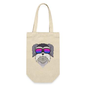 Bisexuell Schnauzer Hund Geschenk - Geschenkbeutel für Flaschen - Natur - Vorne
