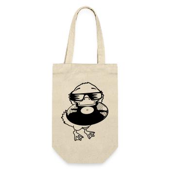 Party Ducklings Vinyl Record - Gift Bag for Bottles - nature - Front
