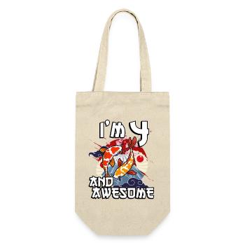 I'm 4 and awesome Japanese carp koi - Gift Bag for Bottles - nature - Front