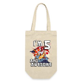I'm 5 and awesome Japanese carp koi - Gift Bag for Bottles - nature - Front