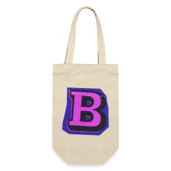 Typographie Lettre B - Sac à bouteille - nature - Devant