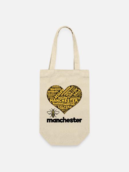 Manchester - Geschenkbeutel für Flaschen - Natur