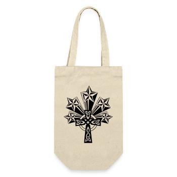 Celtic cross 5 stars - Gift Bag for Bottles - nature - Front