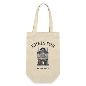 Andernach, kultiges Rheintor - Geschenkbeutel für Flaschen - Natur - Vorne
